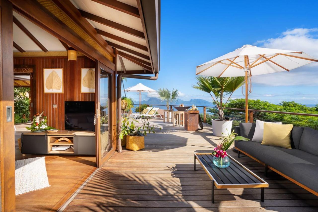 Villa Manuiti, Balinese Luxury Home - Private Swim Spa, Ocean View - Ofyr Bbq - Koi Pond Punaauia  Exterior foto